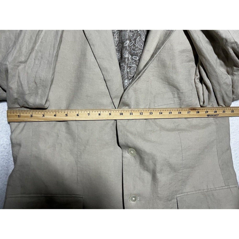 Lauren Ralph Lauren Men's 44S Linen Cream Lightweight 2 Piece Suit - Picture 7 of 15